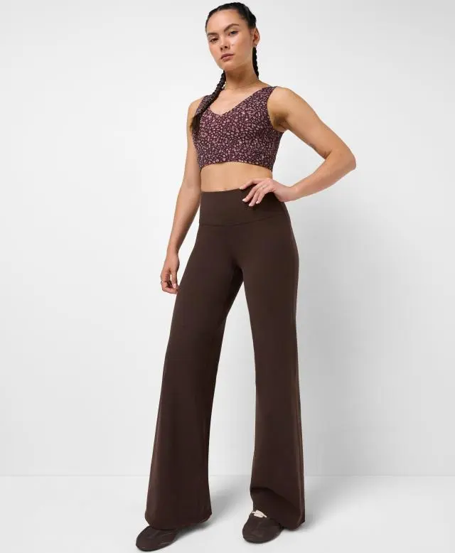 Sweaty Betty Super Soft 30" Wide Leg Trouser, Brown