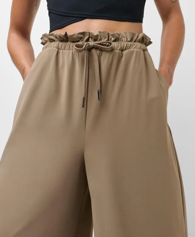 Sweaty Betty Explorer Gathered Waist Trapeze Trouser, Brown