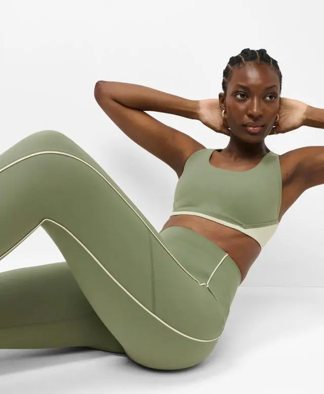 Sweaty Betty Power UltraSculpt 7/8 Piping Leggings, Green