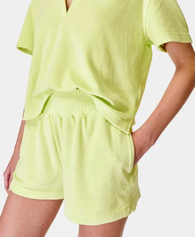 Sweaty Betty Towelling Shorts, Green