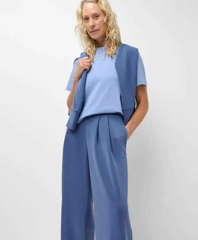Sweaty Betty Sand Wash Wide Leg Trousers, Blue
