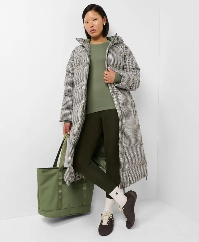 Sweaty Betty Nimbus Longline Waterproof Puffer, Brown