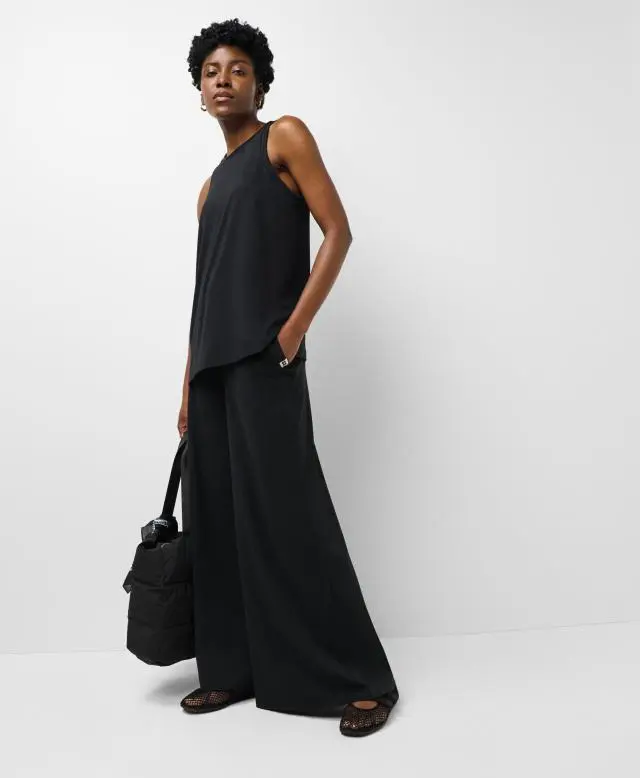 Sweaty Betty Glow Palazzo Wide Leg Trouser, Black