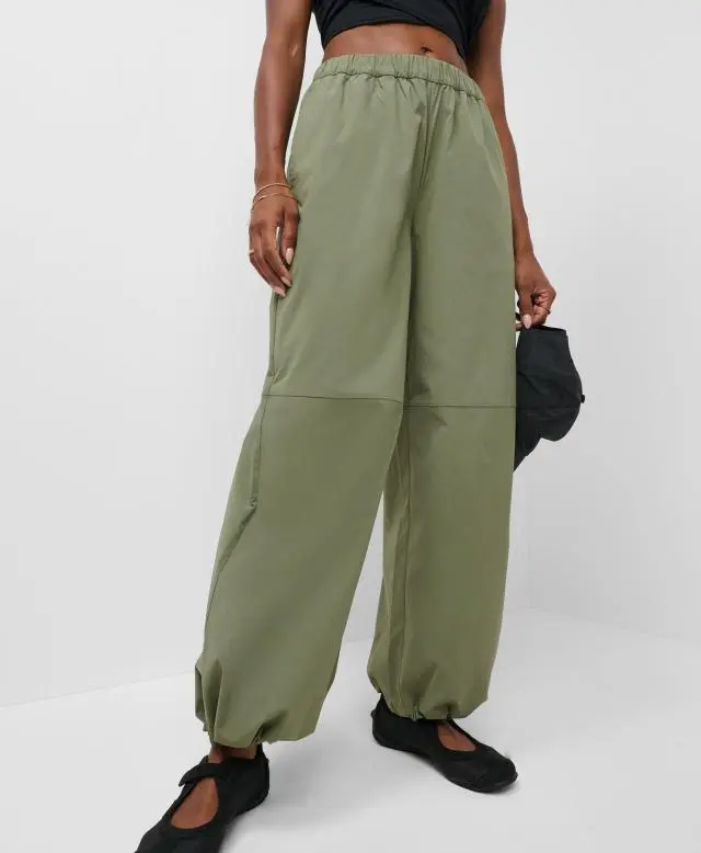 Sweaty Betty Explore More Adjustable Cuff Wide Leg Trouser, Green