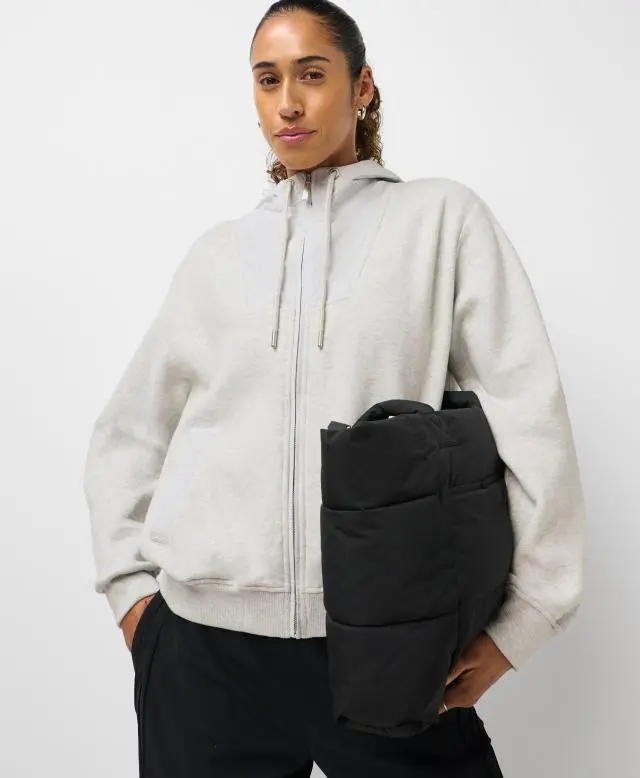 Sweaty Betty Premium Brushed Hoody Nylon Mix, Grey