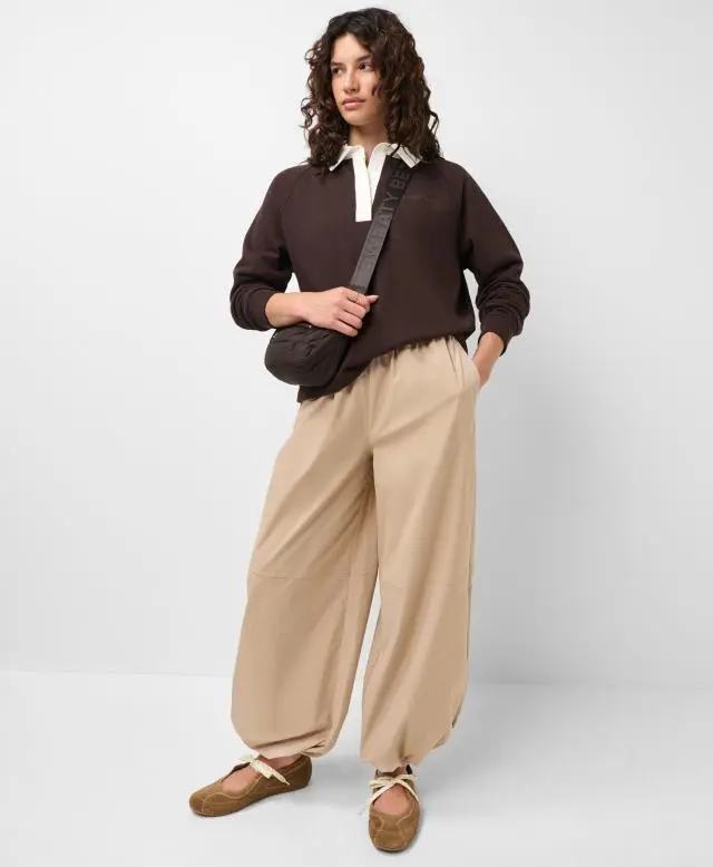 Sweaty Betty Explore More Adjustable Cuff Wide Leg Trouser, Neutral