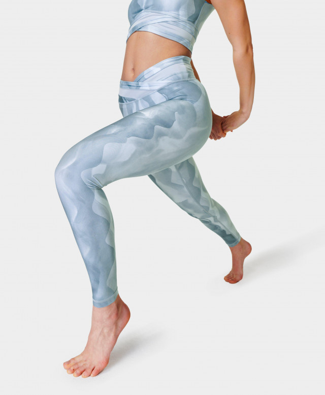 Sweaty Betty All Day Wrap Waist Leggings, Blue, Women's