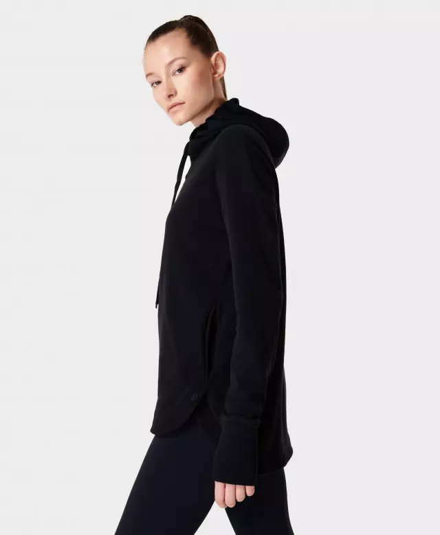 Sweaty Betty Escape Luxe Fleece Hoody, Black, Women's