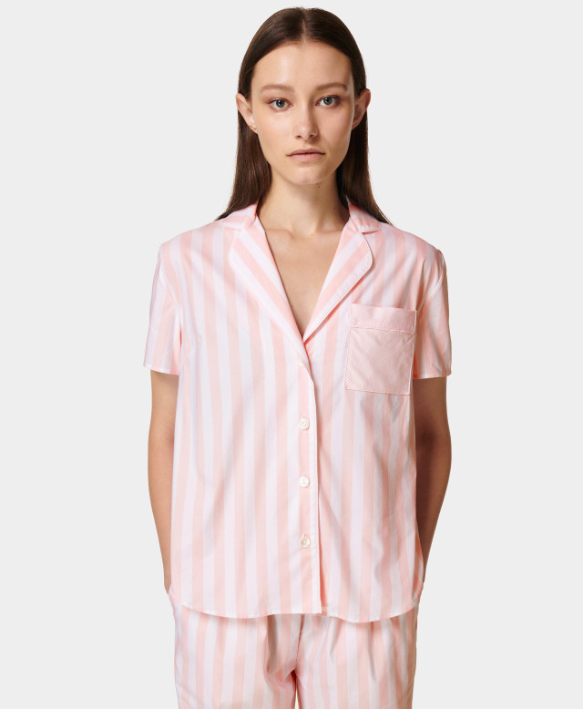 Sweaty Betty Restful Sleep Short Sleeve Shirt Powered by Brrr , Pink, Women's