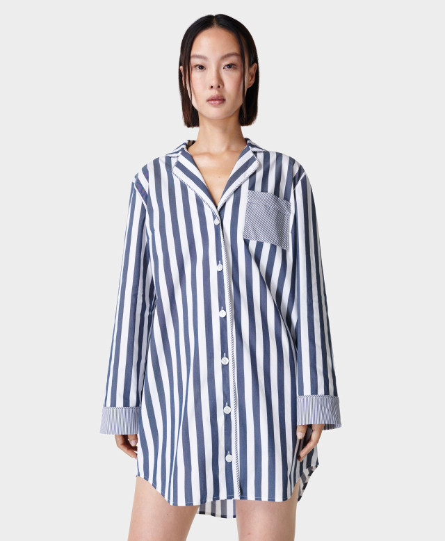 Sweaty Betty Restful Sleep Shirt Powered by Brrr , Blue, Women's