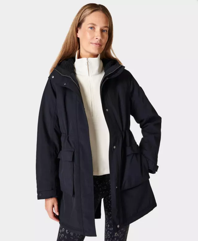 Sweaty Betty Winter Stride Waterproof Parka, Black