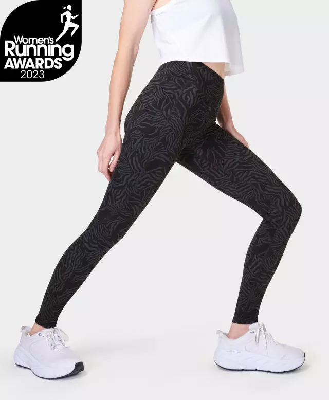 Sweaty Betty Rapid Run Cropped Leggings, Blue Spliced, XXS