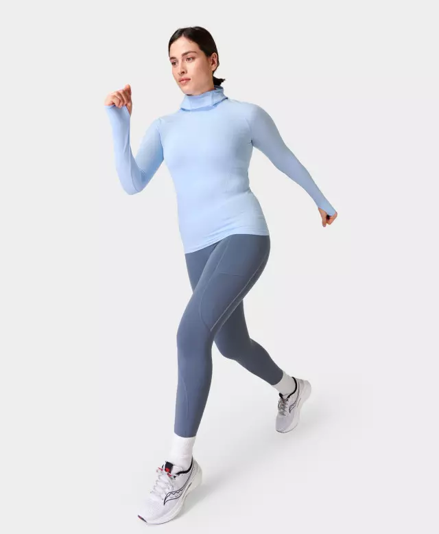 Sweaty Betty Therma Boost 2.0 7/8 Reflective Leggings, Blue
