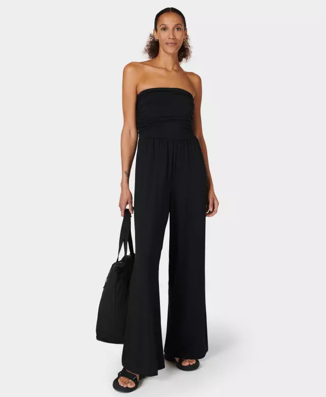 Sweaty Betty Modal Wide Leg Jumpsuit, Black