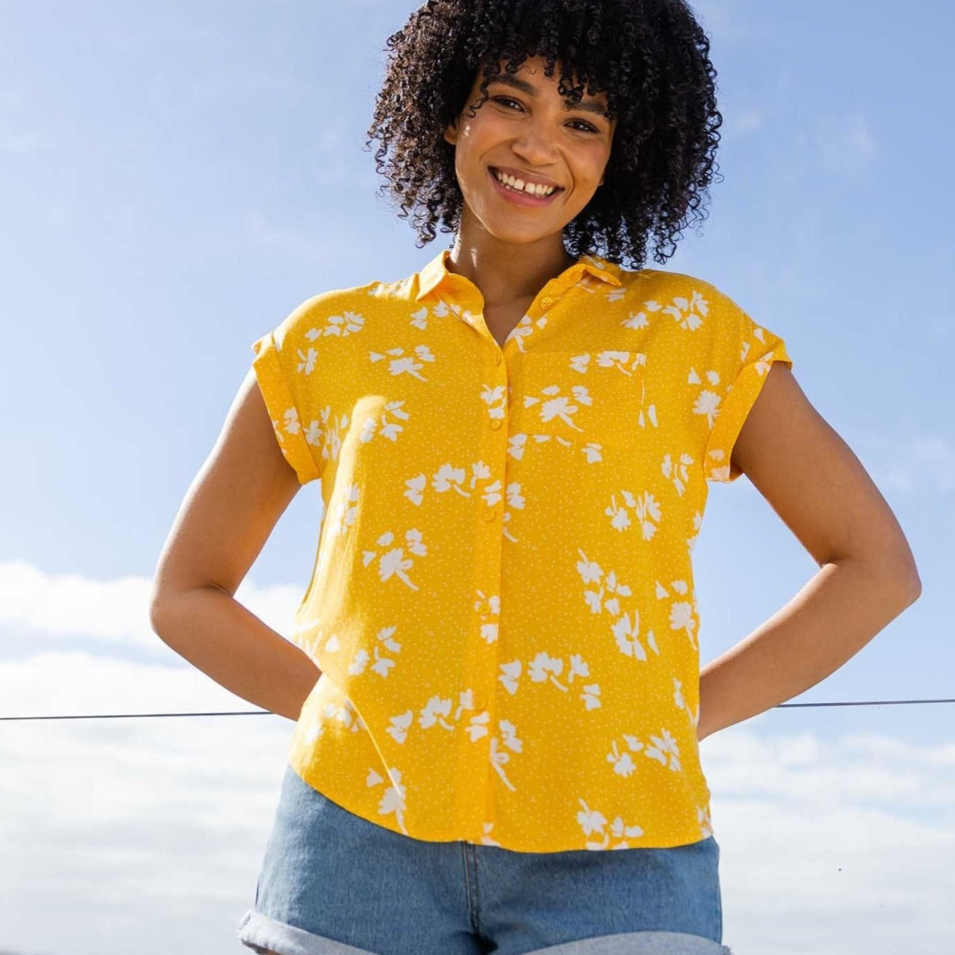 bright yellow shirt womens