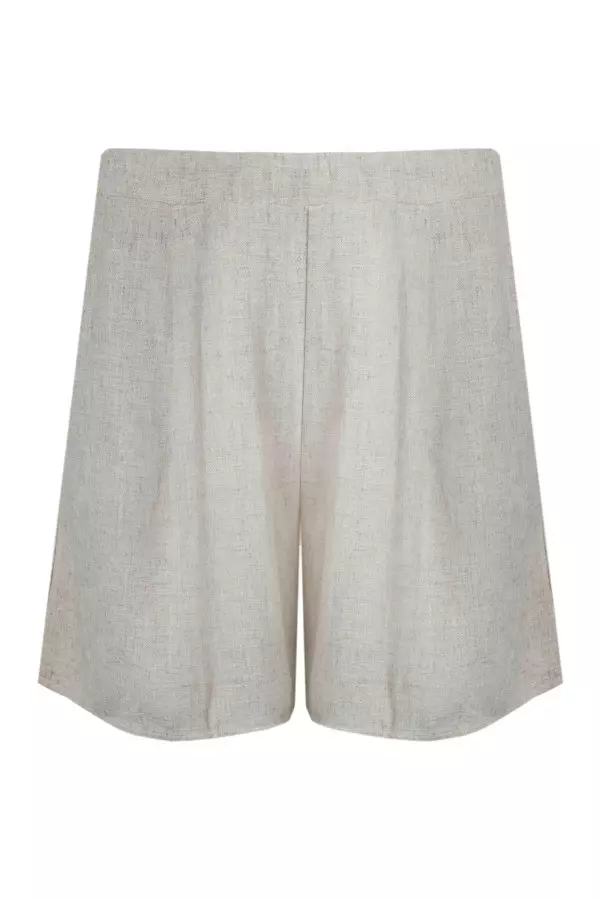 Weird Fish Arles Linen Rich Shorts Natural