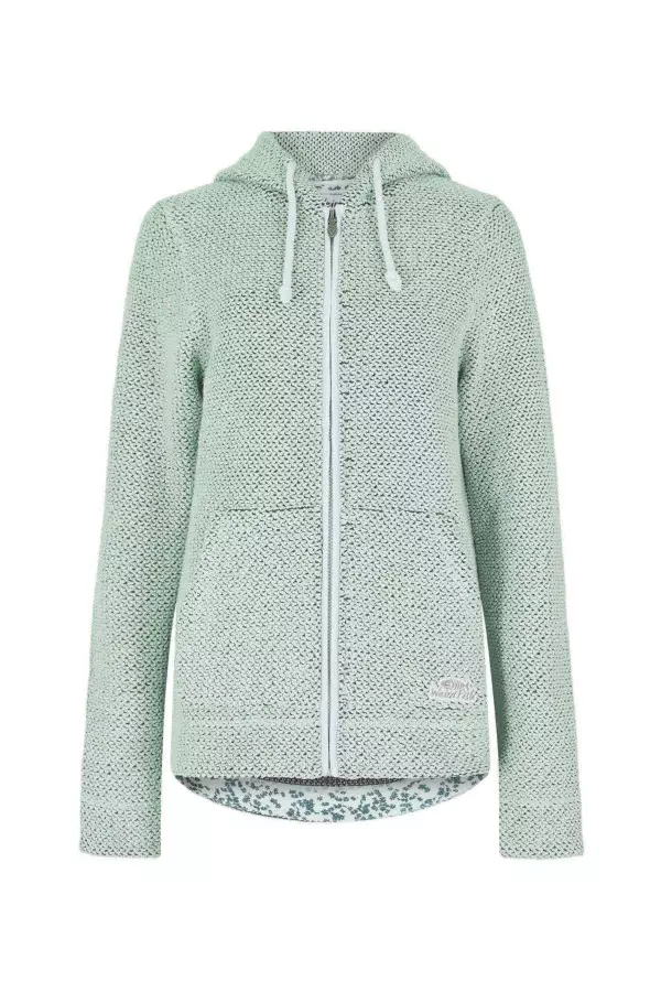Weird Fish Weylin Full Zip Eco Macaroni Hoodie Mint Green