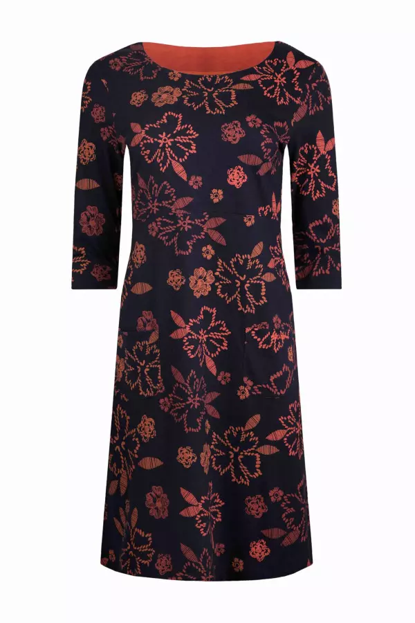Weird Fish Starshine Organic Cotton Jersey Dress Nightshade