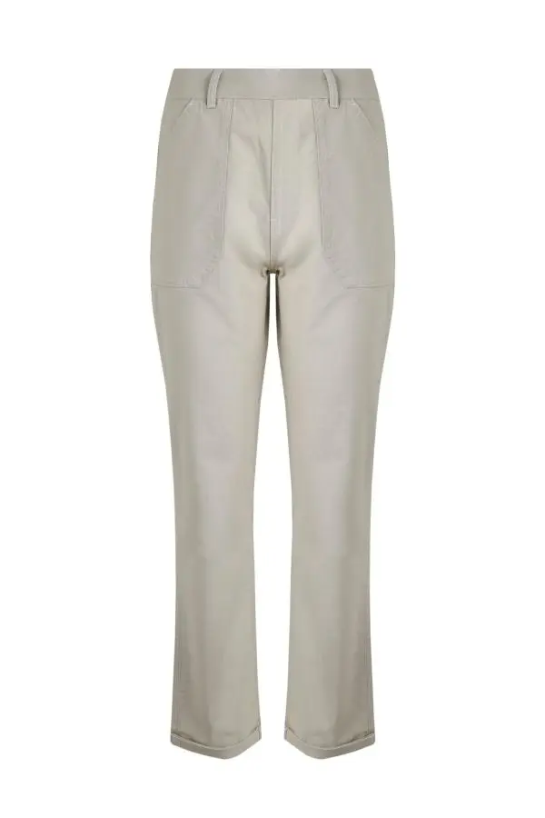 Weird Fish Malorri Organic Cotton Chino Trousers Stone