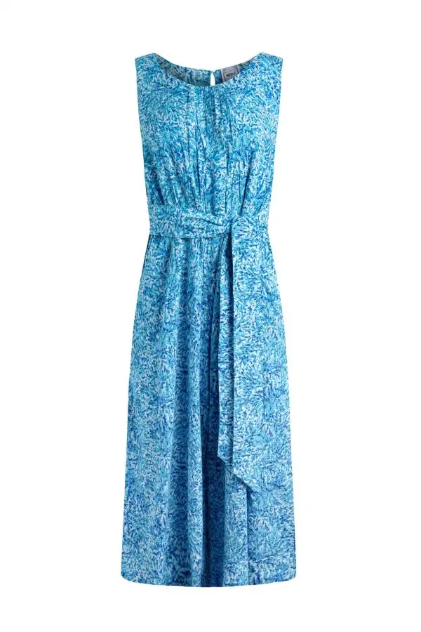 Weird Fish Nalani LivaEco™ Printed Viscose Jumpsuit Azure
