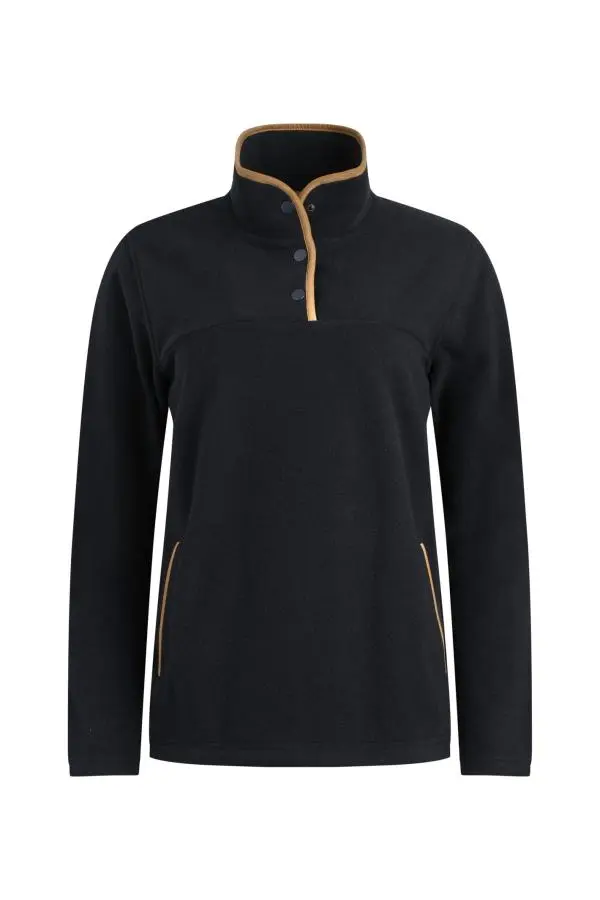 Weird Fish Harriet Funnel Neck Micro Fleece Midnight