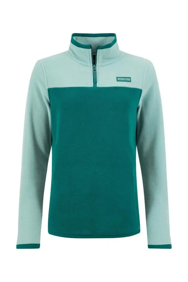 Weird Fish Rowan Colour Block Micro Fleece Cedar Green