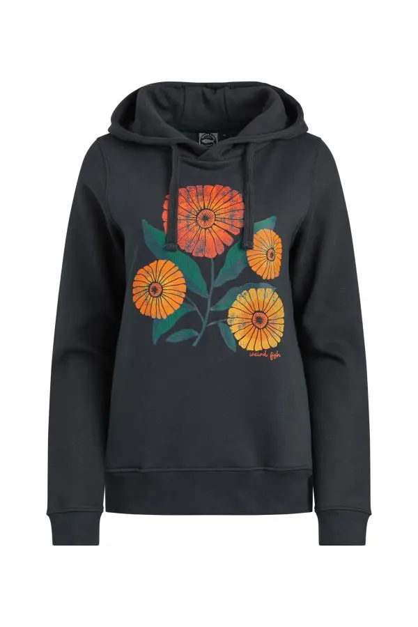 Weird Fish Topaz Branded Pop Over Hoody Navy