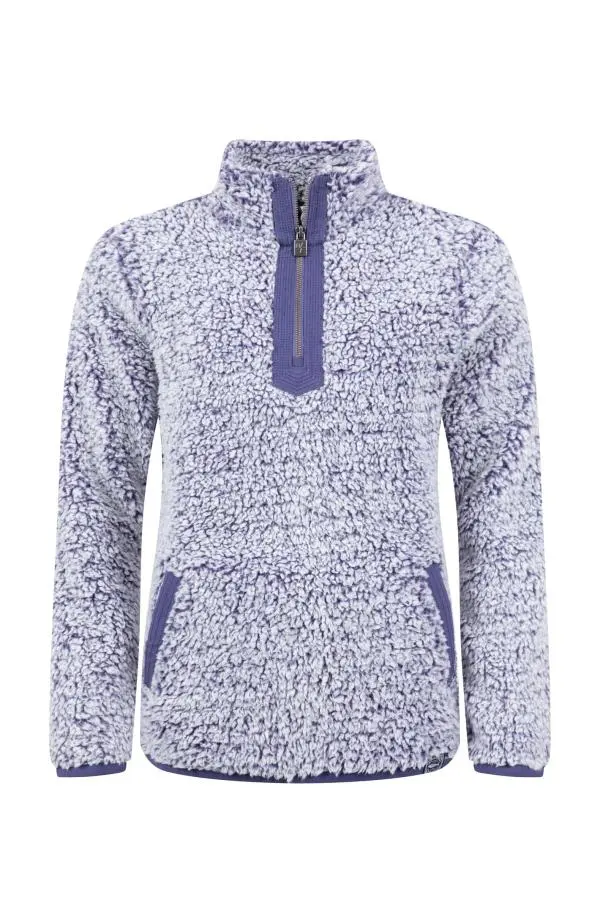 Weird Fish Madi Cosy 1/4 Zip Fleece Blueberry