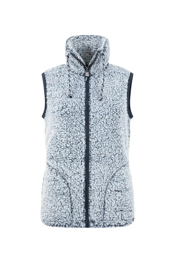 Weird Fish Raia Cosy Fleece Gilet Navy
