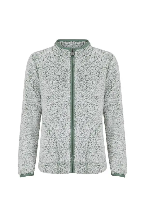 Weird Fish Deliah Cosy Full Zip Fleece Army Green