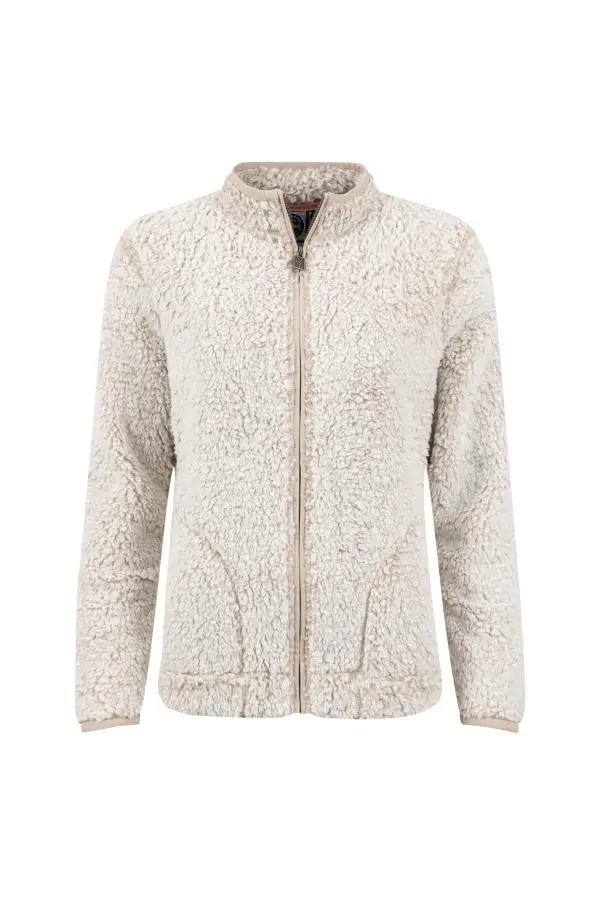 Weird Fish Deliah Cosy Full Zip Fleece Beige