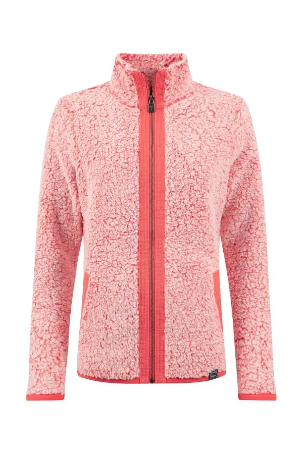 Weird Fish Clove Cosy Full Zip Fleece Hot Coral