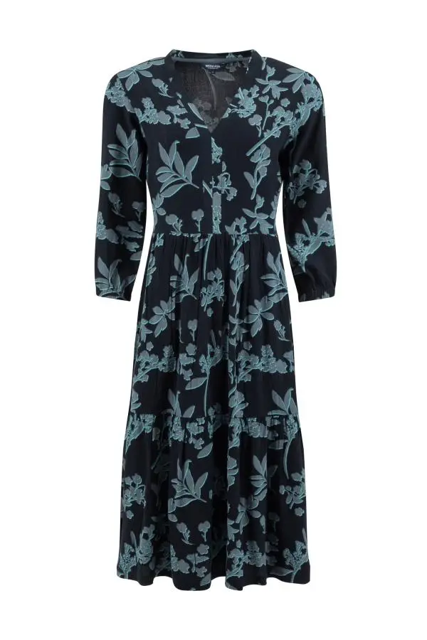 Weird Fish Gardot Viscose Printed Midaxi Dress Spring Lake
