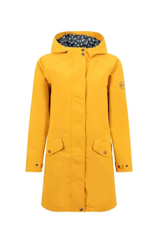Weird Fish Delara Waterproof Jacket Mustard