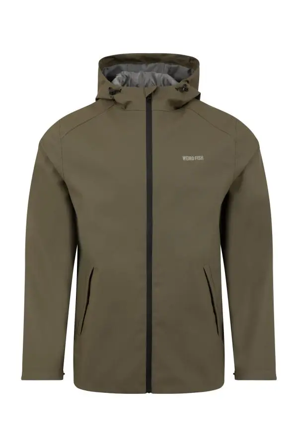 Weird Fish Woods Waterproof Rain Jacket Basil