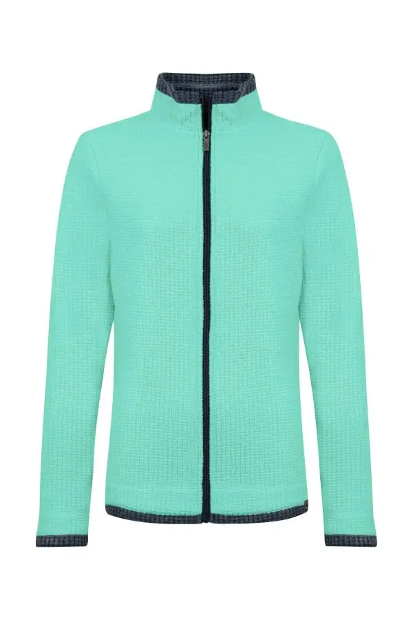 Weird Fish Ariana Full Zip Grid Fleece Bevelled Glass