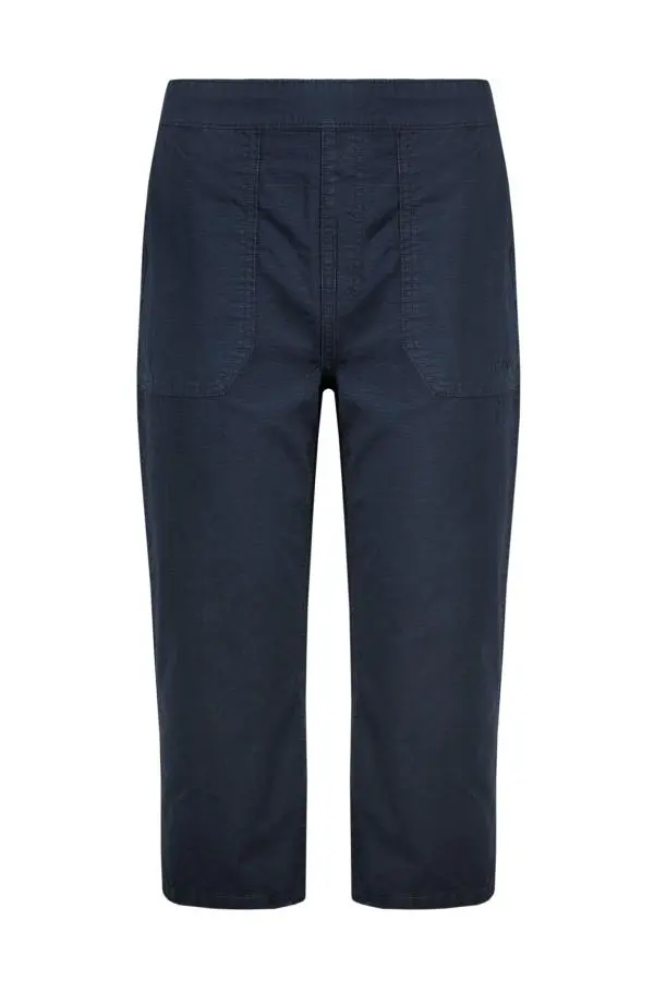 Weird Fish Anyar 3/4 Length Ripstop Trousers Navy