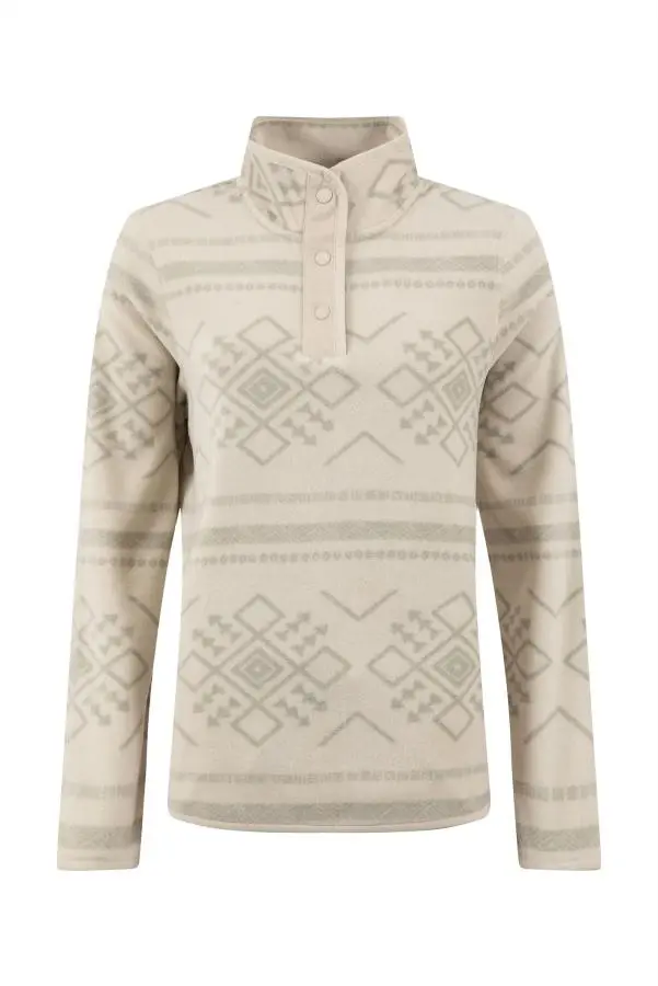 Weird Fish Amy Printed Microfleece Egg Shell