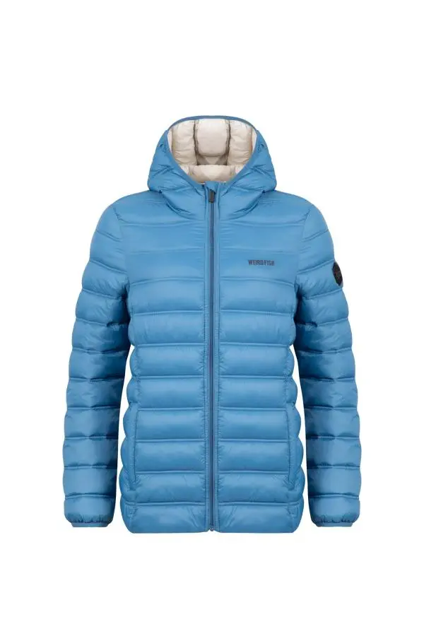 Weird Fish Eshka Lightweight Padded Jacket Washed Blue