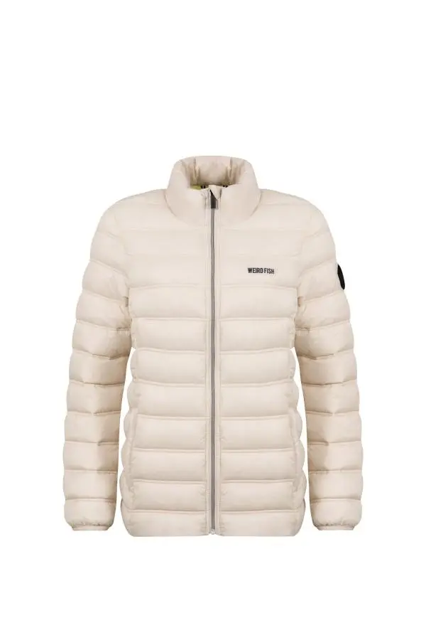 Weird Fish Travellia Lightweight Showerproof Padded Jacket Egg Shell