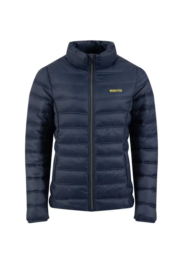 Weird Fish Travellia Lightweight Showerproof Padded Jacket Navy