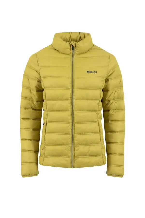 Weird Fish Travellia Lightweight Showerproof Padded Jacket Tarragon