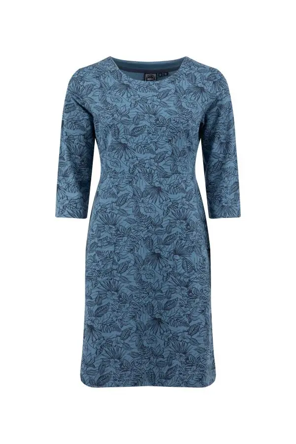 Weird Fish Moondust Printed Jersey Dress Blue