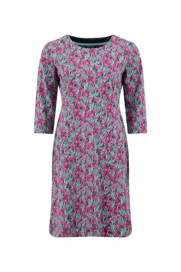 Weird Fish Moondust Printed Jersey Dress Magenta