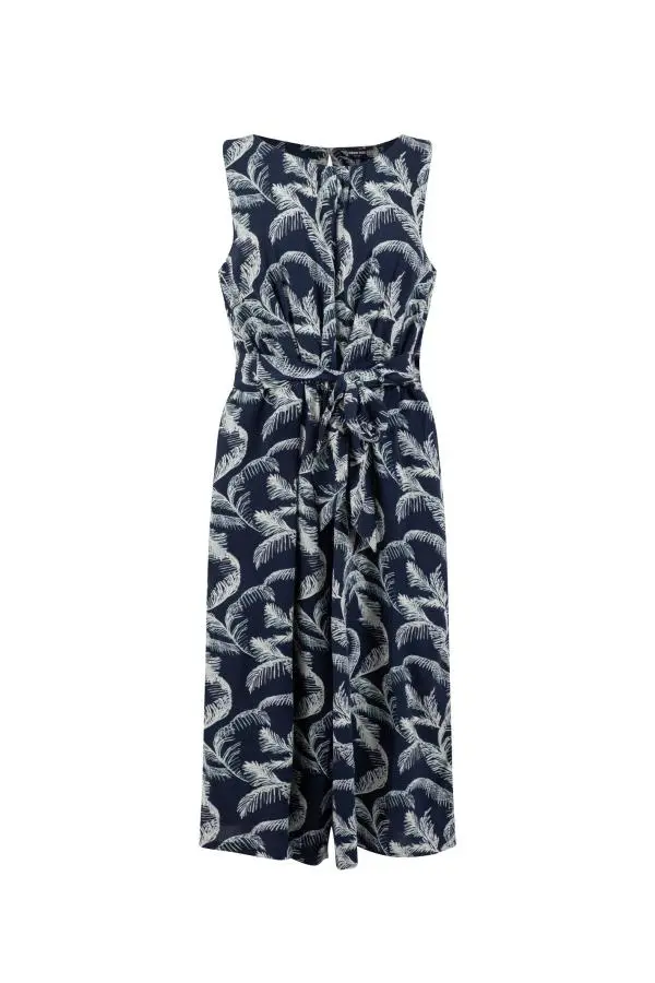 Weird Fish Nalani Printed Viscose Jumpsuit Ink