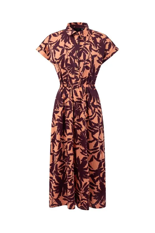 Weird Fish Artemis Printed Jersey Shift Dress Sunset