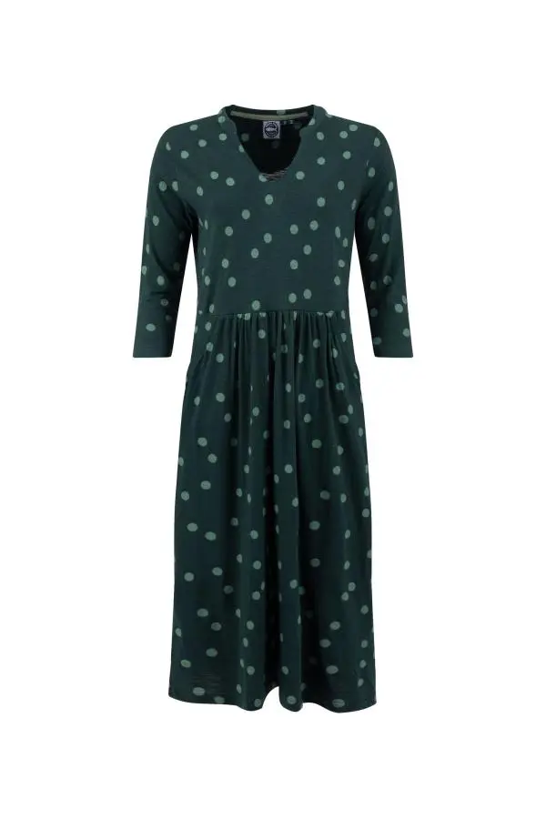 Weird Fish Isolde Printed Jersey Midi Dress Bamboo 