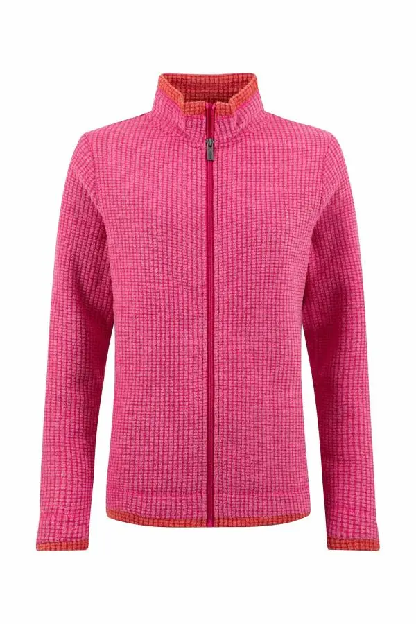 Weird Fish Ariana Full Zip Grid Fleece Foxglove 