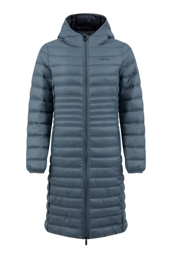 Weird Fish Ravinia Lightweight Padded Long-Line Jacket Ash Blue 