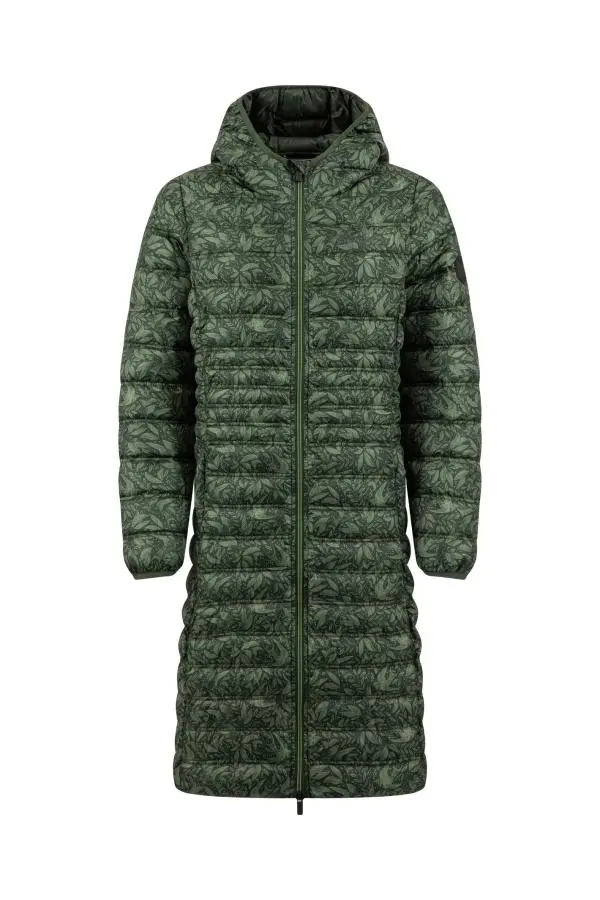 Weird Fish Iryssa Lightweight Padded Midline Hooded Jacket Cypress Green 